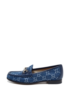 Gucci Pre-Owned 1953 Horsebit denim loafers - Blue