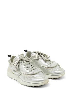 Tod's Vintage perforated tassel sneakers - Silver