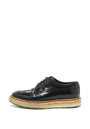 Prada Pre-Owned leather oxford shoes - Black