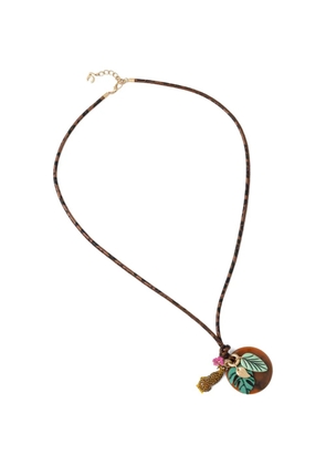 Lola Casademunt leopard-print charm necklace - Gold