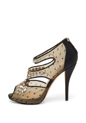 Christian Dior Pre-Owned mesh cut-out sandals - Neutrals