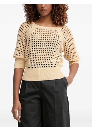 TWINSET open-knit raglan-sleeve sweater - Neutrals