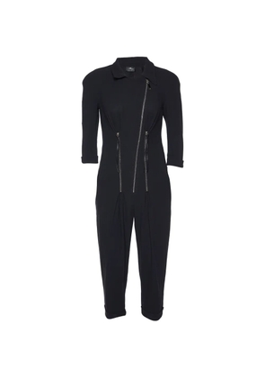 Elisabetta Franchi crepe zip-detail jumpsuit - Black