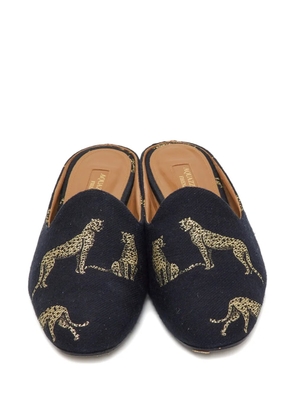 Aquazzura patterned mules - Blue