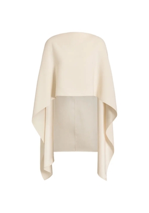 Alberta Ferretti draped cape - White