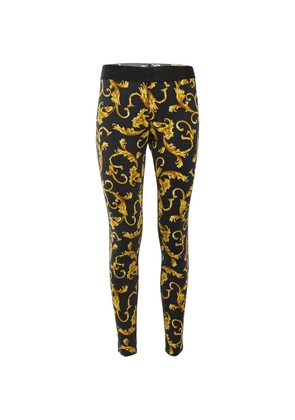 Versace Pre-Owned baroque-print jersey leggings - Black