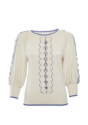ZIMMERMANN Wonderland cut-out sweater - Neutrals