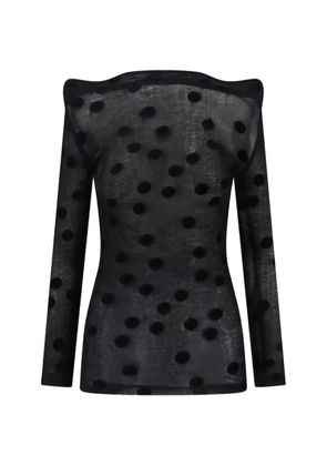 Junya Watanabe polka-dot T-shirt - Black