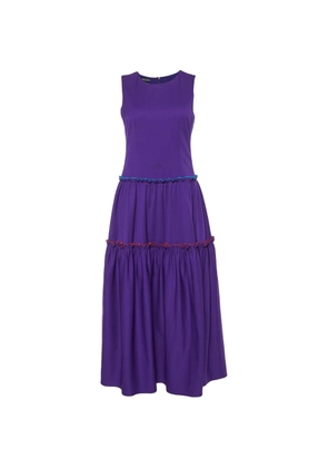 Emporio Armani Pre-Owned ruffled tiered midi dress - Purple