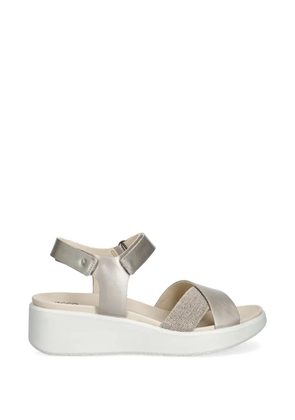 ECCO Flowt Wedge Lx touch-strap sandals - Gold