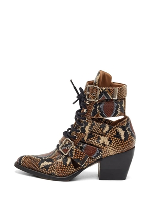 Chloé Pre-Owned Rylee buckle ankle boots - Neutrals