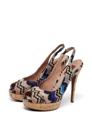 Missoni Pre-Owned knit peep-toe pumps - Black