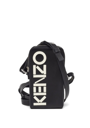 Kenzo Pre-Owned logo-patch crossbody bag - Black
