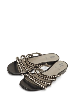 Gina strappy embellished sandals - Black