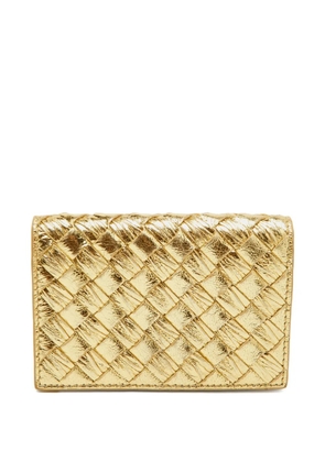 Bottega Veneta Pre-Owned Intrecciato card case - Gold