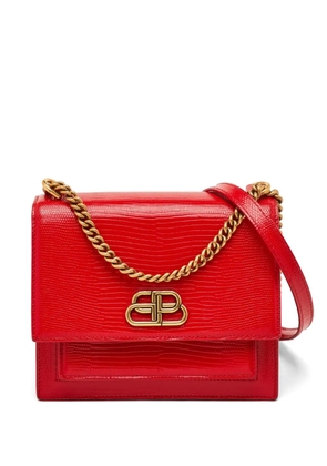 Balenciaga Pre-Owned sharp lizard-embossed shoulder bag - Red