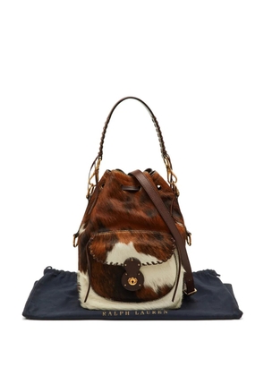 Polo Ralph Lauren Vintage Ricky animal-print bucket bag - Brown