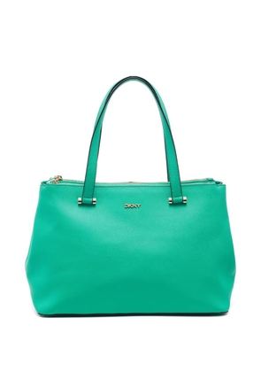 DKNY Vintage leather double-zip tote bag - Green