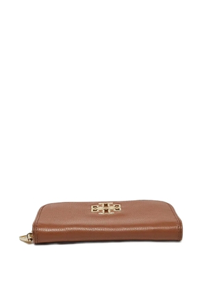 Tory Burch leather zip-around wallet - Brown