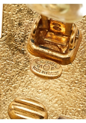 CHANEL Pre-Owned CC star clip-on earrings - Gold