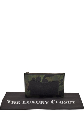 Coach camouflage-print leather pouch - Green