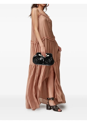 Moschino Pre-Owned patent leather clutch bag - Black