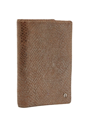 Aigner Vintage snakeskin-embossed bifold wallet - Brown
