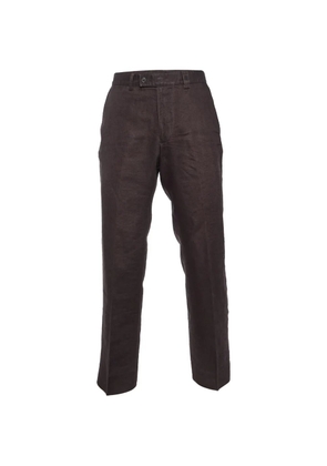 Carolina Herrera Vintage linen trousers - Brown