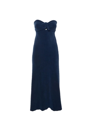 ZIMMERMANN knot-detail strapless midi dress - Blue
