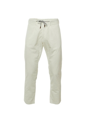 Eleventy textured drawstring trousers - White