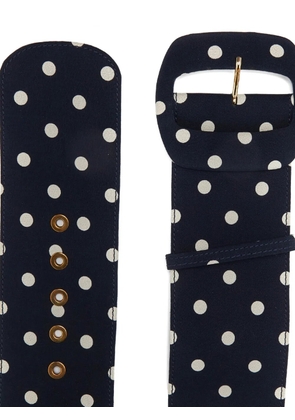 Moschino Pre-Owned polka dot buckle belt - Blue