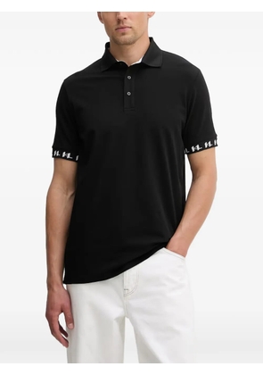 Karl Lagerfeld logo-tape polo shirt - Black