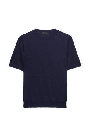 Prada short-sleeved silk sweater - Blue