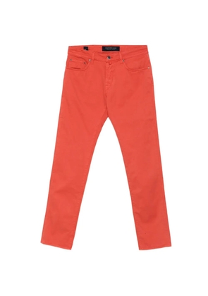 Hand Picked Ravello logo-patch jeans - Orange