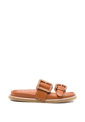 Rodo buckle-fastening leather sandals - Brown