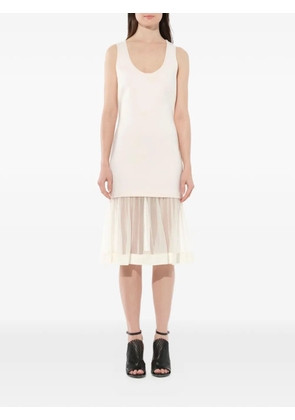 Givenchy sheer-skirt midi dress - White