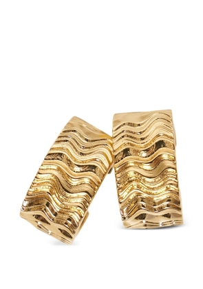 Jil Sander wave-textured hoop earrings - Gold