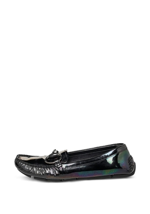 Gucci Pre-Owned Horsebit iridescent loafers - Black