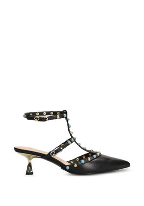 Gold & Rouge Glossy stud-embellished pumps - Black