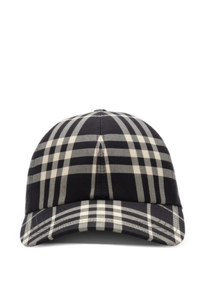 Burberry Check cotton baseball cap - Black