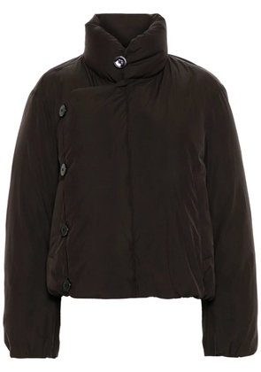 LEMAIRE stand-up collar puffer jacket - Brown