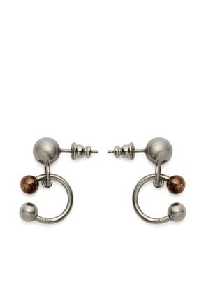 LEMAIRE Rattle brass earrings - Silver