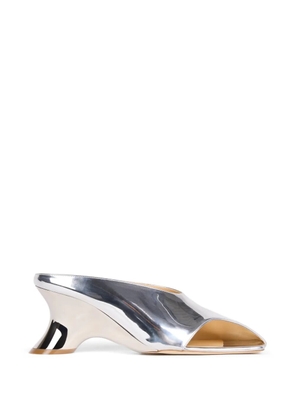 A.W.A.K.E. Mode Tess cut-out mules - Silver