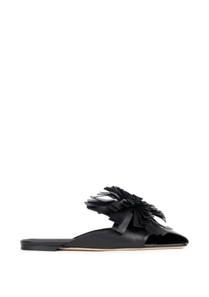 A.W.A.K.E. Mode Tim pom-pom mules - Black