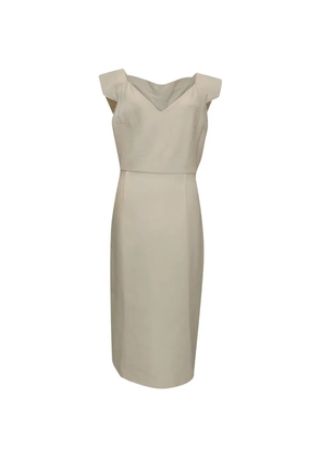 Roland Mouret V-neck midi dress - Neutrals
