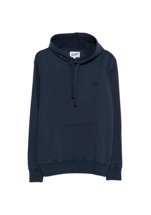 MC2 Saint Barth drawstring embroidered hoodie - Blue
