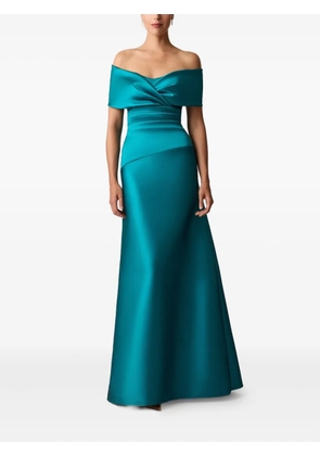 Teri Jon off-shoulder evening dress - Blue