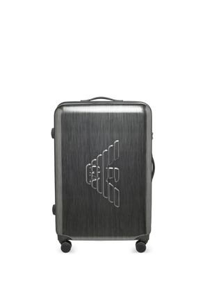 Emporio Armani logo-embossed suitcase - Grey