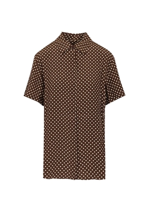 Matteau polka-dot short-sleeve shirt - Brown
