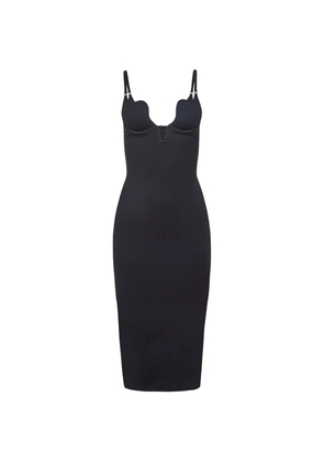 Fleur Du Mal Seduce U-Plunge midi dress - Black